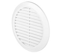 AWENTA Ø 100 à 150 mm Grille d'aération ronde, plastique blanc, moustiquaire, grille d'air extrait, grille d'air soufflé ou extrait - taille de conduit d'air réglable, blanche