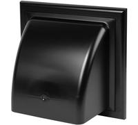 Awenta Grille d'aération de 15,2 cm avec housse de pluie, noir, housse d'aération extérieure, cache-conduit d'aération pour sèche-linge CVC, bouchon d'échappement de 25,4 x 25,4 cm - 150 mm (250 x 250