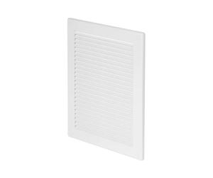Awenta Grille d'aération en plastique avec filet anti-insectes et cache-trous de vis pour un meilleur look - Marron - 150 x 150 mm
