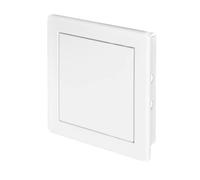 Awenta Panneau d'accès en plastique pour porte 150 x 150 mm - Plaque de recouvrement à rabat d'ouverture blanche - Loquet de porte - Charnière dissimulée - Porte amovible - Surface lisse à peindre