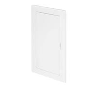 Awenta Panneau d'accès en plastique pour porte 150 x 250 mm - Plaque de recouvrement à rabat d'ouverture blanche - Loquet de porte - Charnière dissimulée - Porte amovible - Surface lisse à peindre