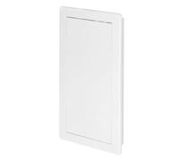 Awenta Panneau d'accès en plastique pour porte 150 x 300 mm - Plaque de recouvrement à rabat d'ouverture blanche - Loquet de porte - Charnière dissimulée - Porte amovible - Surface lisse à peindre