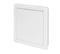 Awenta Panneau d'accès en plastique pour porte 200 x 200 mm - Plaque de recouvrement à rabat d'ouverture blanche - Loquet de porte - Charnière dissimulée - Porte amovible - Surface lisse à peindre