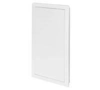Awenta Panneau d'accès en plastique pour porte 200 x 400 mm - Plaque de recouvrement à rabat d'ouverture blanche - Loquet de porte - Charnière dissimulée - Porte amovible - Surface lisse à peindre