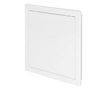 Awenta Panneau d'accès en plastique pour porte 250 x 250 mm - Plaque de recouvrement à rabat d'ouverture blanche - Loquet de porte - Charnière dissimulée - Porte amovible - Surface lisse à peindre