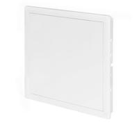 Awenta Panneau d'accès en plastique pour porte 300 x 300 mm - Plaque de recouvrement à rabat d'ouverture blanche - Loquet de porte - Charnière dissimulée - Porte amovible - Surface lisse à peindre