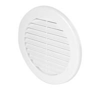 Awenta Rond Grille d'aération en plastique avec filet anti-insectes et cache-trous de vis pour un meilleur look - Blanc - Ø 100 mm