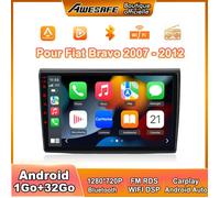 AWESAFE Autoradio Android 13 1Go+32Go pour Fiat Bravo (2007-2012) 9'' Écran Tactile avec Carplay GPS Bluetooth Android Auto