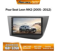 AWESAFE Autoradio Android 13 pour Seat Leon 2 MK2 (2005-2012) 1Go+32Go 9'' écran Tactile avec Carplay GPS Bluetooth Android Auto