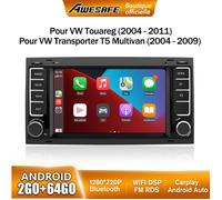 AWESAFE Autoradio Android 13 pour VW Touareg Transporter T5 Multivan 2Go+64Go avec 7'' Écran Tactile GPS Carplay Android Auto