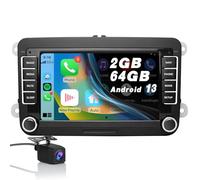 AWESAFE Autoradio Android pour Golf 5 6 VW Passat Polo Seat Skoda, 7 “ HD écran Tactile, intégré Bluetooth carplay Android Auto FM,RDS,GPS,WiFi avec Camera de recul[2Go+64Go]