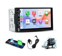 AWESAFE Autoradio Carplay 2 DIN avec 7 Pouces Écran IPS | CarPlay & Android Auto sans Fil | Bluetooth 5.0 GPS | Caméra de Recul | MirrorLink | FM EQ | USB Type-C AUX