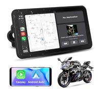 AWESAFE Moto CarPlay et Android Auto sans Fil avec Navigation GPS, écran Tactile 6,25 Pouces étanche IPX8, caméra DVR 2K, enregistreur de Voyage, TF/SD, Bluetooth
