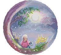 Awesocrafts Kit de broderie au point de croix, motifs animaux, chats, éléphants, chiens - Kit de broderie au point de croix, fournitures estampillées ou comptées pour adultes, débutants et enfants
