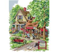 Awesocrafts Point de Croix Kit Complet Estampé, Campagne charmanteEstampillé 14CT 2 brins 36×44cm Broderie Point de Croix Imprimé