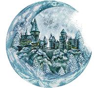 Awesocrafts Point de Croix Kit Complet Estampé, L'hiver Estampillé 14CT 2 brins 42×42cm Broderie Point de Croix Imprimé