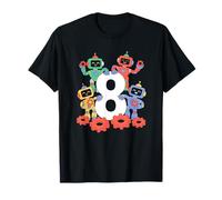 Awesome 8th Birthday Robot Party Celebration for Kids Ages 8 T-Shirt