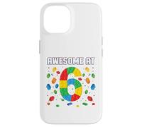 Awesome at 6 Year Old Birthday Kids Block Building Brique Coque pour iPhone 14