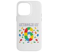 Awesome at 6 Year Old Birthday Kids Block Building Brique Coque pour iPhone 14 Pro Max