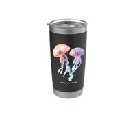 Awesome Cute UnderWater Fish Sea Just Go With Flow JellyFish Gobelet isotherme en acier inoxydable double paroi