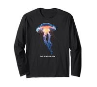 Awesome Cute Underwater Fish Sea Just Go with Flow Jellyfish Manche Longue