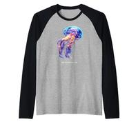 Awesome Cute Underwater Fish Sea Just Go with Flow Jellyfish Manche Raglan
