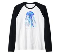 Awesome Cute Underwater Fish Sea Just Go with Flow Jellyfish Manche Raglan