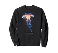 Awesome Cute Underwater Fish Sea Just Go with Flow Jellyfish Sweatshirt