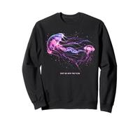 Awesome Cute Underwater Fish Sea Just Go with Flow Jellyfish Sweatshirt