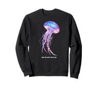 Awesome Cute Underwater Fish Sea Just Go with Flow Jellyfish Sweatshirt