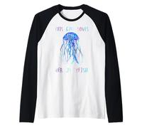 Awesome Cute Underwater This Girl Loves Her Jellyfish Manche Raglan