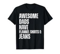 Awesome Dads Have Flannel Shirts & Jeans Fête des Pères T-Shirt