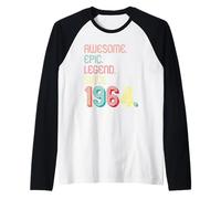Awesome Epic Legend Since 1964 62 Years Old 62nd Birthday Manche Raglan