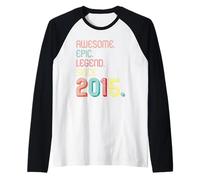Awesome Epic Legend Since 2015 11 Years Old 11th Birthday Manche Raglan