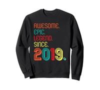 Awesome Epic Legend Since 2019 6 Years Old 6th Birthday Sweatshirt