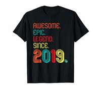 Awesome Epic Legend Since 2019 6 Years Old 6th Birthday T-Shirt
