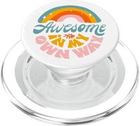 Awesome In My Own Way, arc-en-ciel, neurodiversité, autisme PopSockets PopGrip pour MagSafe