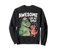 Awesome Like My Dad Cute Daughter Dinosaure T-Rex Girls Sweatshirt