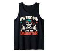Awesome Like My Daughter Squelette Dad Funny Father's Day Débardeur