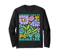 Awesome Like My Daughters Funny Mother's Day Dad Mom Dad Manche Longue