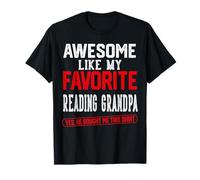 Awesome Like My Favorite Reading Grandpa Retro Humour T-Shirt