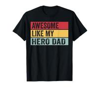 Awesome Like My Hero Dad Funny Vintage Vieilli T-Shirt