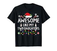 Awesome Like My Two Daughters Fête des Mères Noël Noël T-Shirt