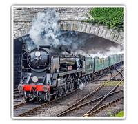 Awesome Lot de 2 autocollants carrés 10 cm - Eddystone Train à vapeur Cool Fun Decals pour ordinateurs portables, tablettes, bagages, scrapbooking, réfrigérateur, cadeau cool #2178