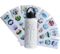 Awesome Maps Adventure Bottle Autocollants personnalisés pour bouteille d'eau de voyage en acier inoxydable, sans BPA, anti-fuite