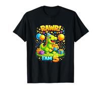 Awesome Rawr I Am, 5 adorables Motifs d'anniversaire en Forme de Dinosaure pour Enfants T-Shirt