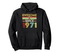 Awesome Since 1971 Classic Year Birth of Birthday Vintage Sweat à Capuche