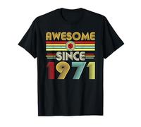 Awesome Since 1971 Classic Year Birth of Birthday Vintage T-Shirt