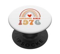 Awesome Since 1976 50th Birthday Boho Rainbow 50 Years Old PopSockets PopGrip Adhésif