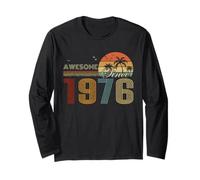 Awesome Since 1976 Men Women Birth of Birthday Years Vintage Manche Longue